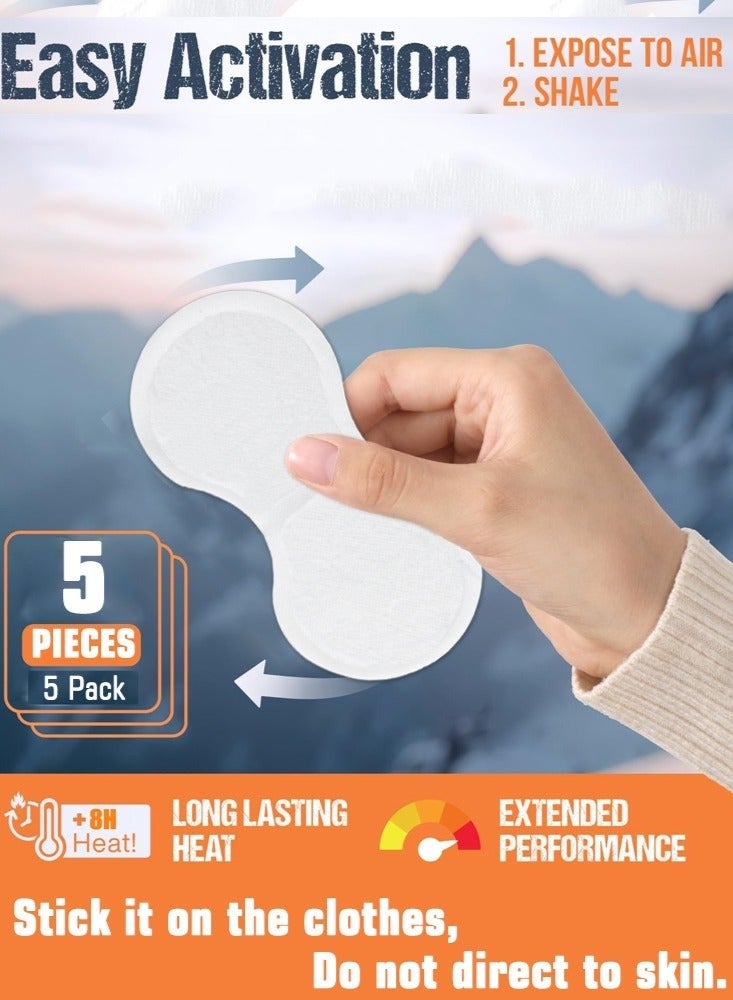 Abdomen Warmer Patch – Disposable Hot Therapy Packs for Abdomen – Up to 8 Hours of Heat Long Lasting & Discomfort Relief for Winter Outdoor Work, Sports Activities – 5 Piece - Image 4